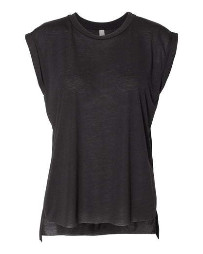 Bella+Canvas Women’s Flowy Rolled Cuffs Muscle T-Shirt
