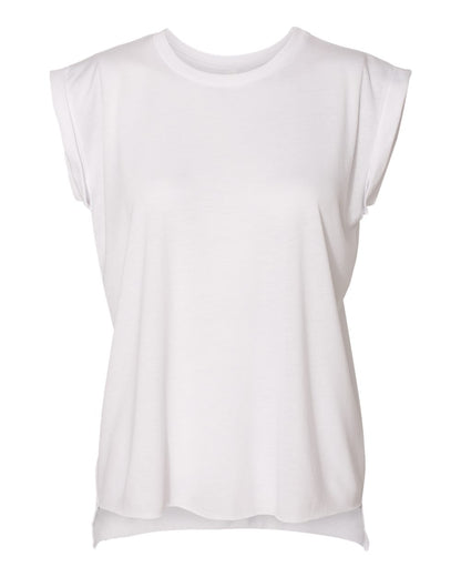 Bella+Canvas Women’s Flowy Rolled Cuffs Muscle T-Shirt
