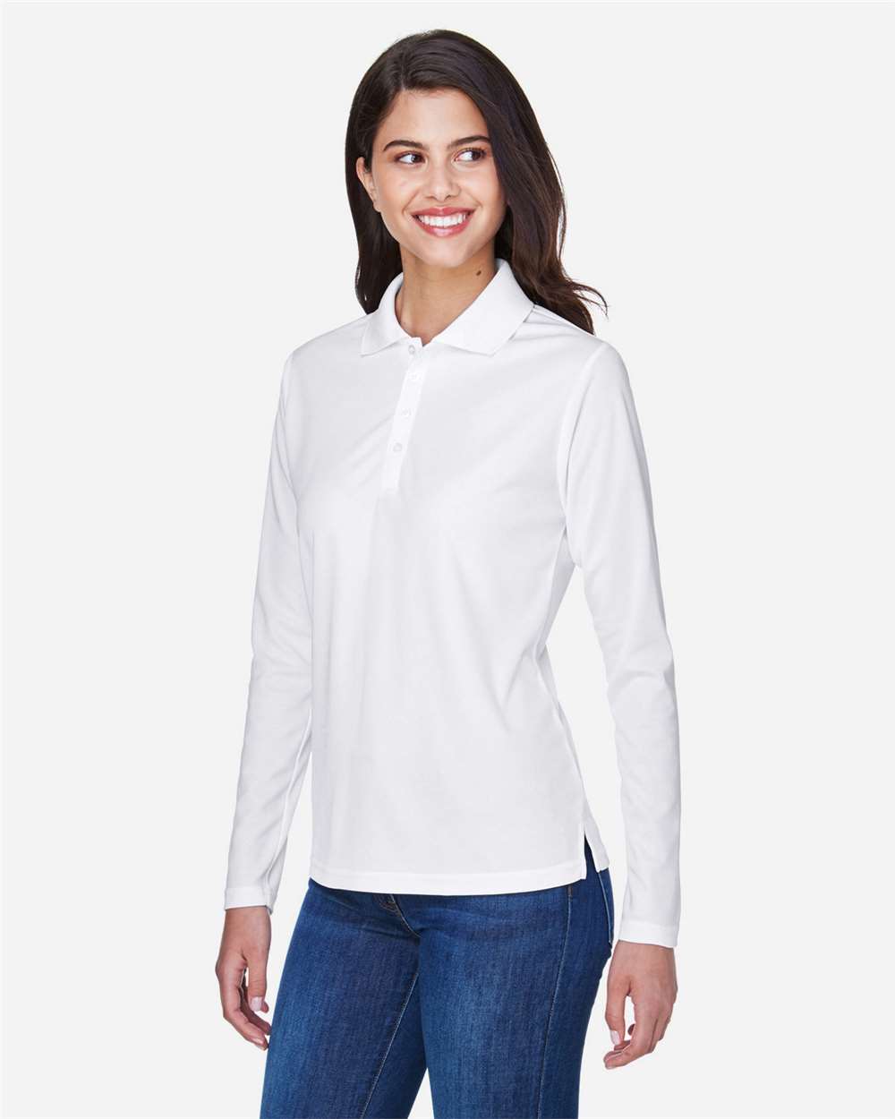 CORE365 Women's Pinnacle Performance Long Sleeve Piqué Polo