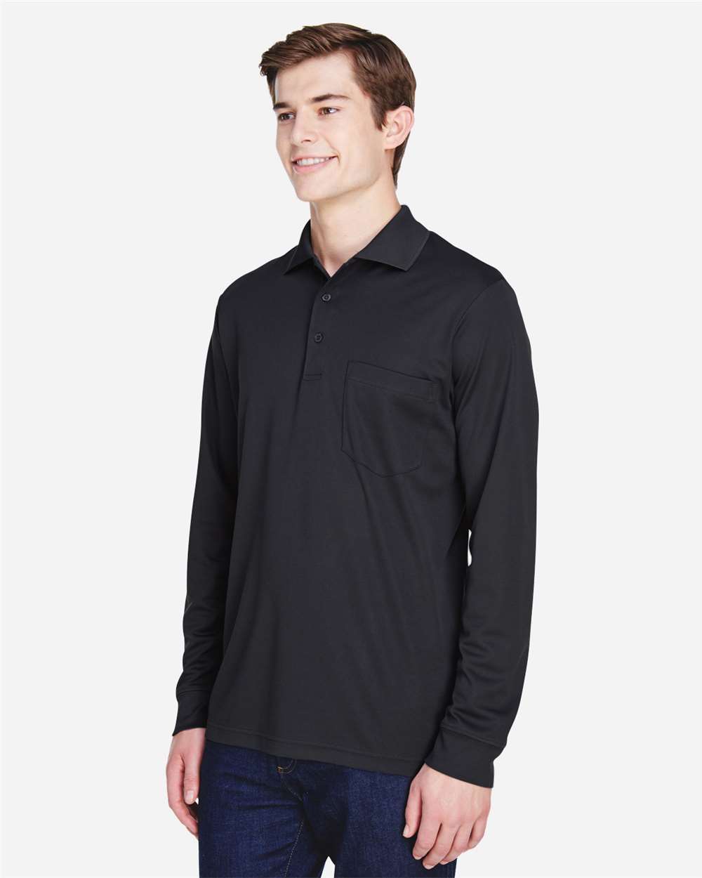CORE365 Men's Pinnacle Performance Long Sleeve Piqué Polo with Pocket