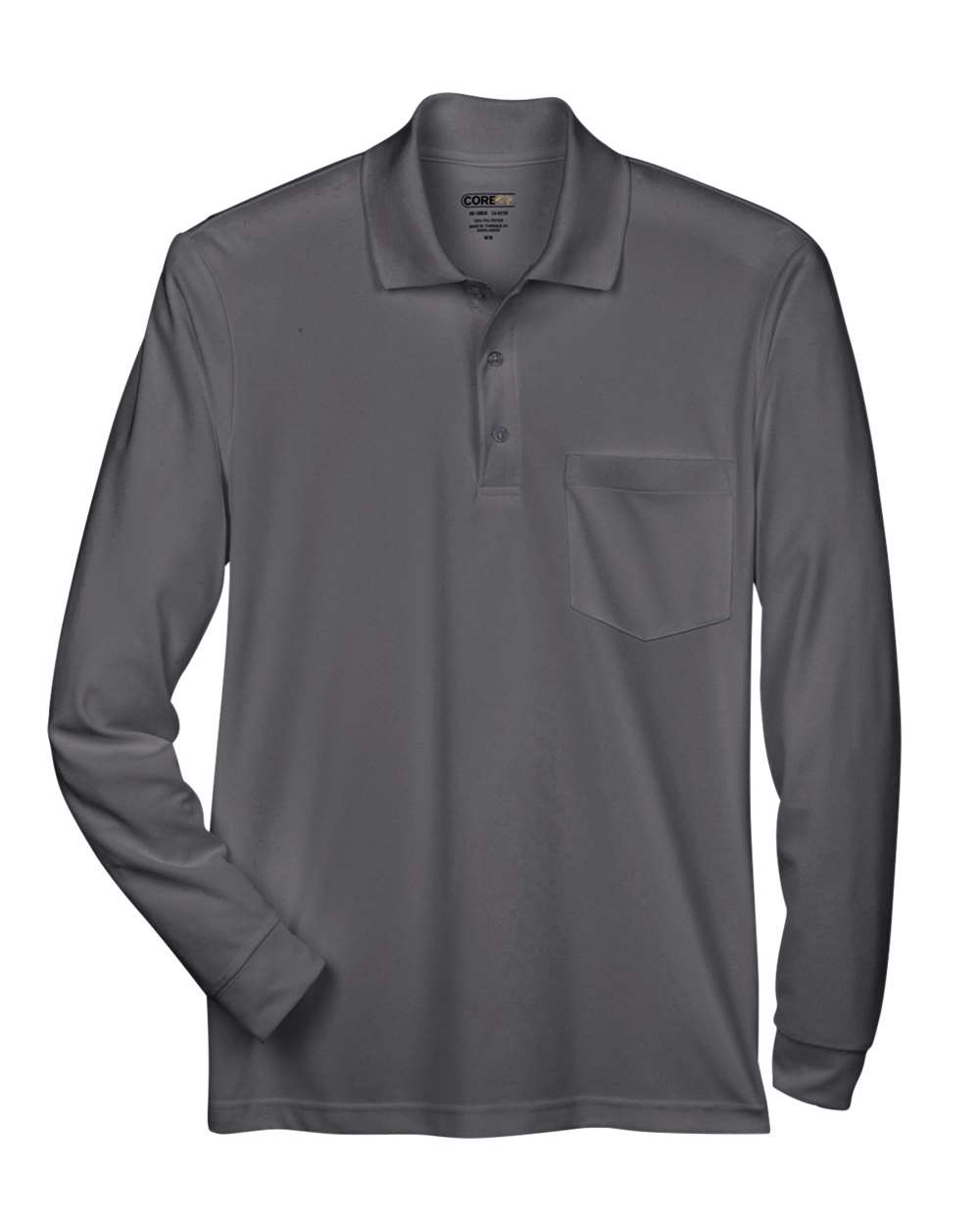 CORE365 Men's Pinnacle Performance Long Sleeve Piqué Polo with Pocket