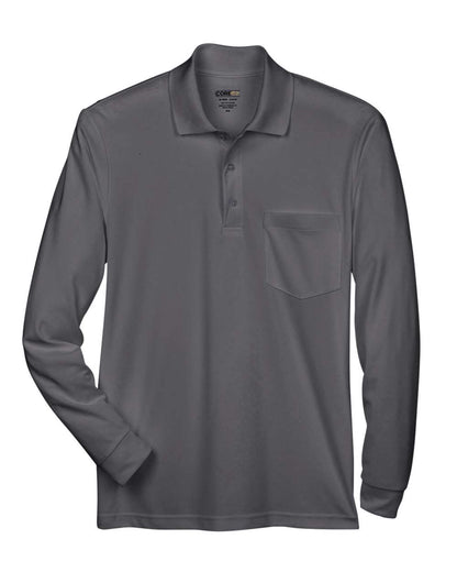 CORE365 Men's Pinnacle Performance Long Sleeve Piqué Polo with Pocket