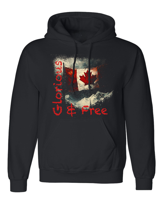 G&F Mountain Flag Premium Hoodie Black