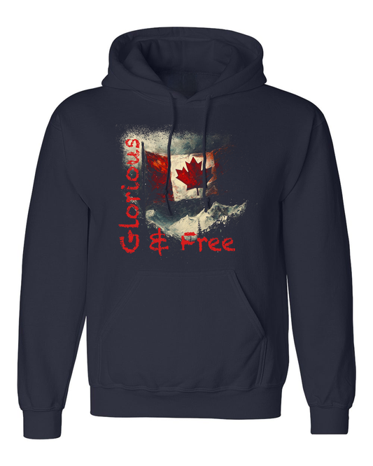 G&F Mountain Flag Premium Hoodie Navy