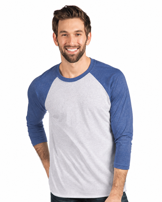 Next Level Unisex Triblend Three-Quarter Raglan Long Sleeve