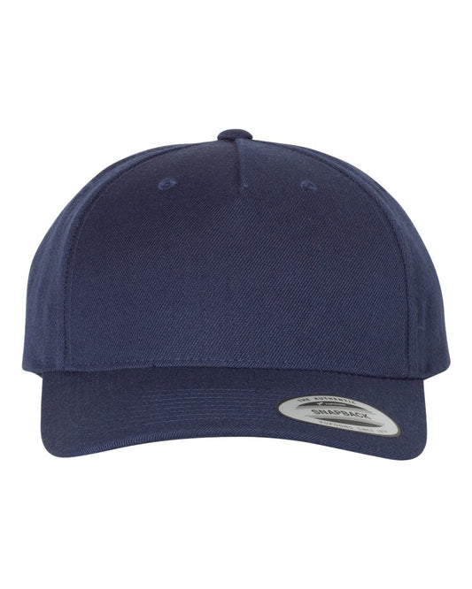 YP Classics Premium Five-Panel Curved Bill Snapback Cap